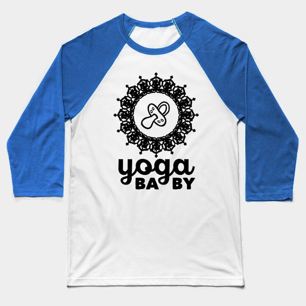 Yoga baby (black) Baseball T-Shirt by nektarinchen